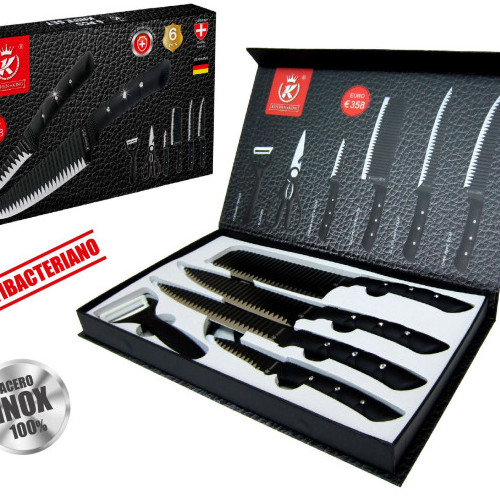 CUCHILLOS INOX 6 PIEZAS (TIJERAS Y PELADOR)