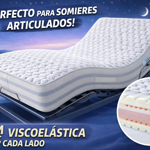 COLCHÓN VISCOTOP ARTICULADO 20 CM