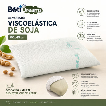 ALMOHADA VISCOELASTICA SOJA 60X40