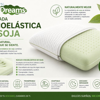 ALMOHADA VISCOELASTICA SOJA 60X40