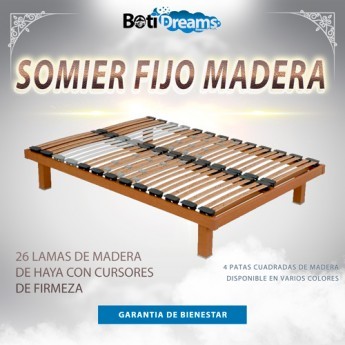 SOMIER FIJO MADERA